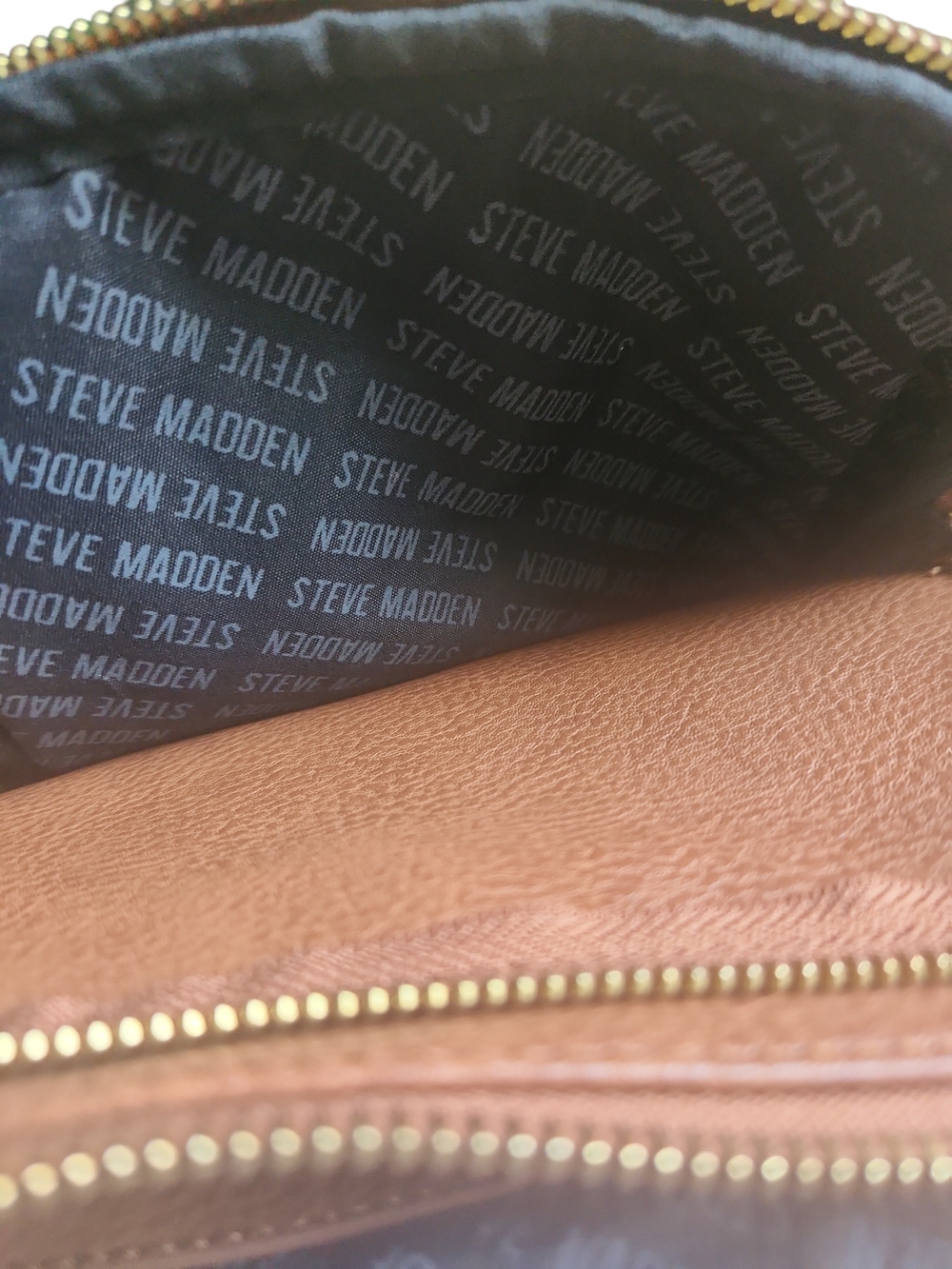 Steve Madden BGLAMM Signature Brown Crossbody Messenger Adjustable Strap Bag - Picture 9 of 12